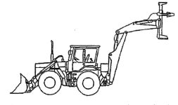 patentino macchine movimento terra terna con attrezzatura per la posa di pali